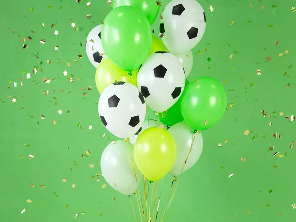 PartyDeco Balionai "Futbolas" 30cm 6 vnt