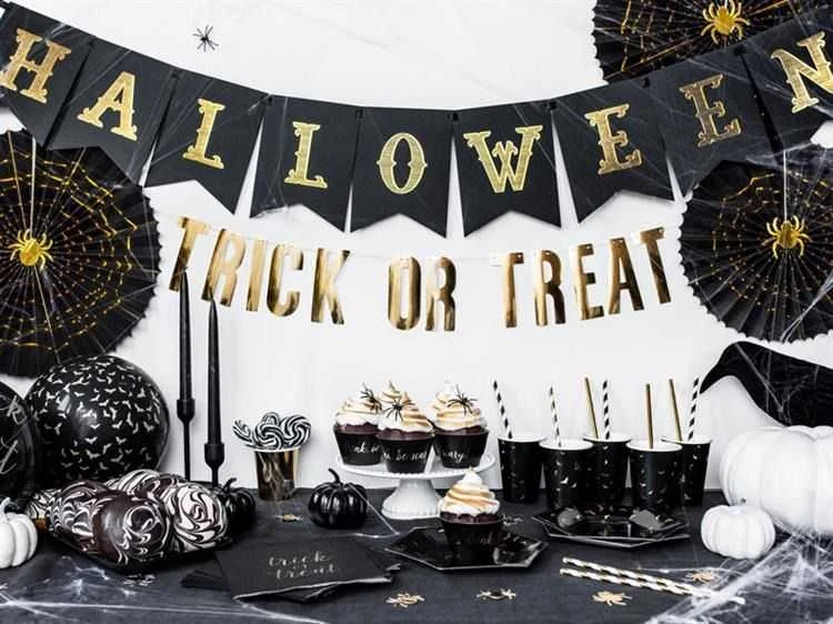 Party Deco PartyDeco Girlianda juoda Halloween'as, 20x175