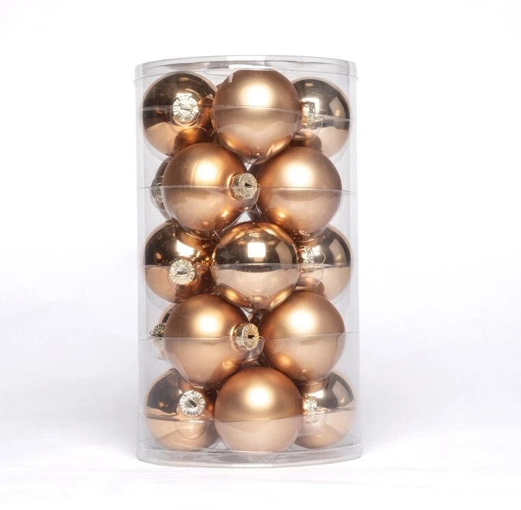 Party Deco Home Styling Collection Kalėdiniai kamuoliukai stikliniai 20 vnt. auksiniai 6 cm