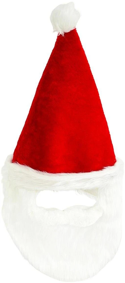 Christmas Decoration Party Deco Czapka Mikołaja su brodą 65CM