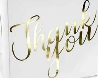 Party Deco Dėžutės pyragaičiui "Thank You" 10 vnt 14*8,5*14cm