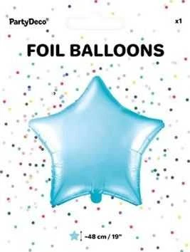 Party Deco Folinis balionas "Žvaigždė" 48cm melsvas