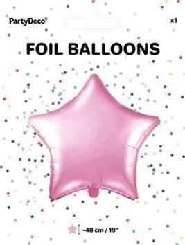 Party Deco Folinis balionas "Žvaigždė" 48cm rožinis