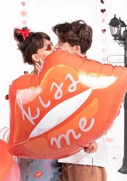 Party Deco Folinis balionas "Kiss me" 86.5&65cm