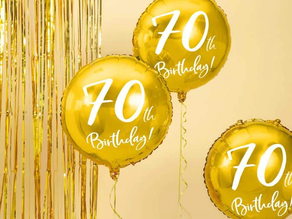 Party Deco Balionas folinis apvalus 70-as gimtadienis