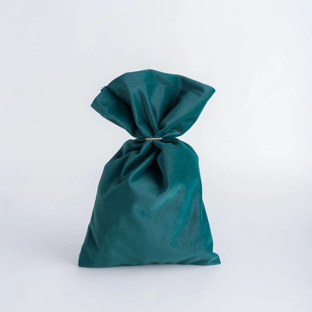 Party Deco Nežinomas Dovanų maišelis Velvet, 12 cm x 32 cm x 26 cm, raudona