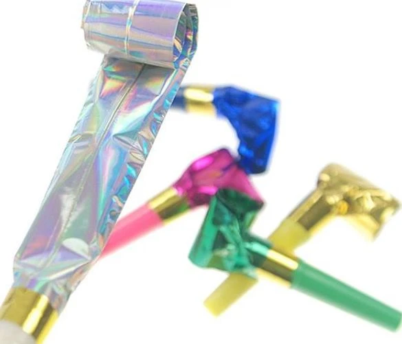 Party Deco Holografiniai švilpukai, miksas, 120 vnt.universalus