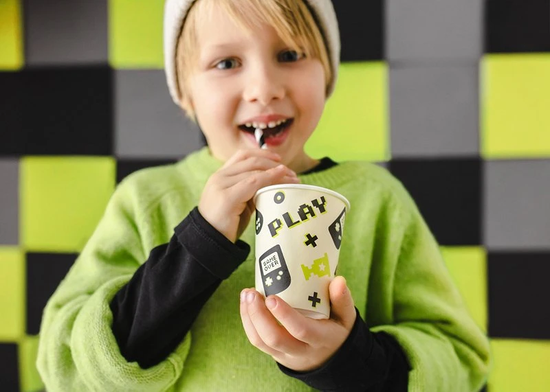Party Deco Vienkartiniai puodeliai "Game" 220ml 6 vnt