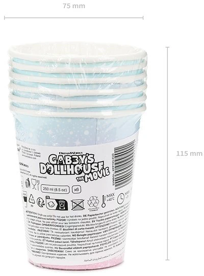 Party Deco PartyDeco Gabi kačių namelio puodelių mišinys 250 ml A6 99395