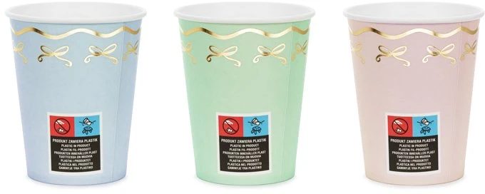 Party Deco PartyDeco kaspinėlių formos puodelių mišinys 220 ml A6 KPP94-EU1 70929