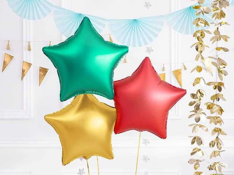 Party Deco PartyDeco Folinis balionas Žvaigždė, auksinis 48 cm