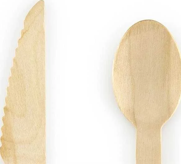 Party Deco Mediniai įrankiai komplektas su žvaigždutėmis 16cm po 6 vnt