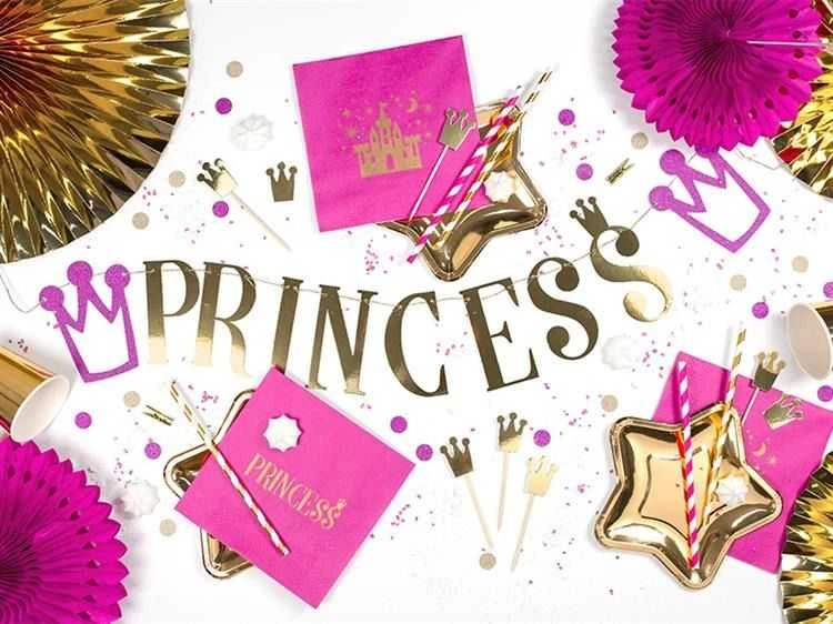 Party Deco Popierinės lėkštutės "Žvaigždė" auksinės 6vnt 18cm