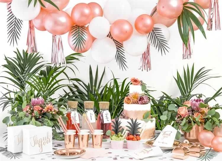 Party Deco Popierinės lėkštutės rausvos blizgios 6 vnt