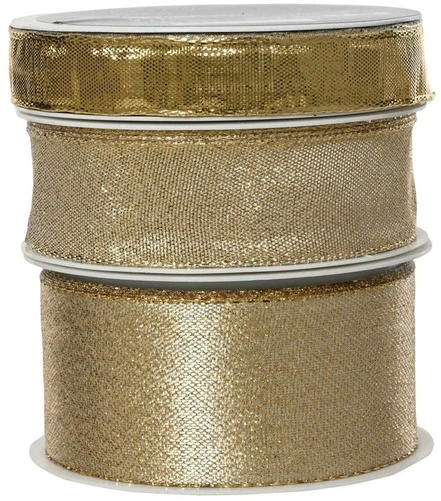 Nežinomas Gift wrapping ribbon Decoris Glitter. golden