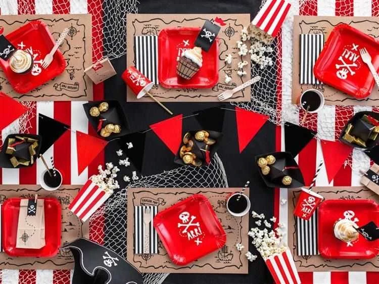 Party Deco Rinkinys do muffinek Piraci, mix, 6 vnt. universalus