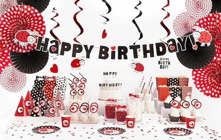 Party Deco Popieriniai šiaudeliai raudoni su taškiukais
