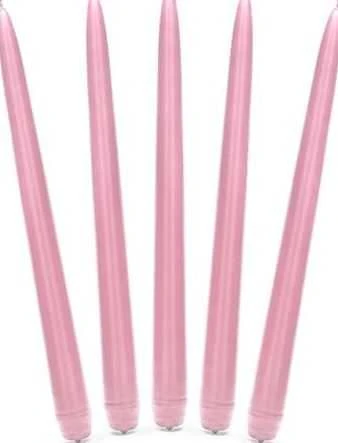 Party Deco Ilgos didelės žvakės 24cm 10vnt rožinės
