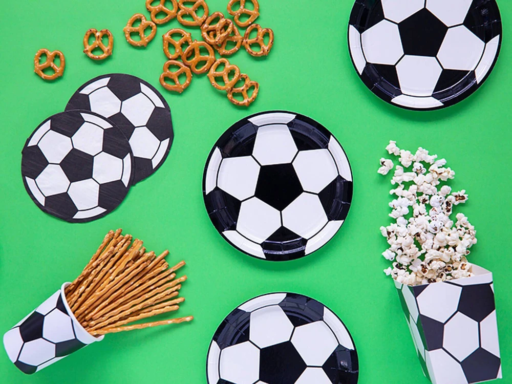 Party Deco Popierinės lėkštutės "Futbolas" 18cm 6 vnt