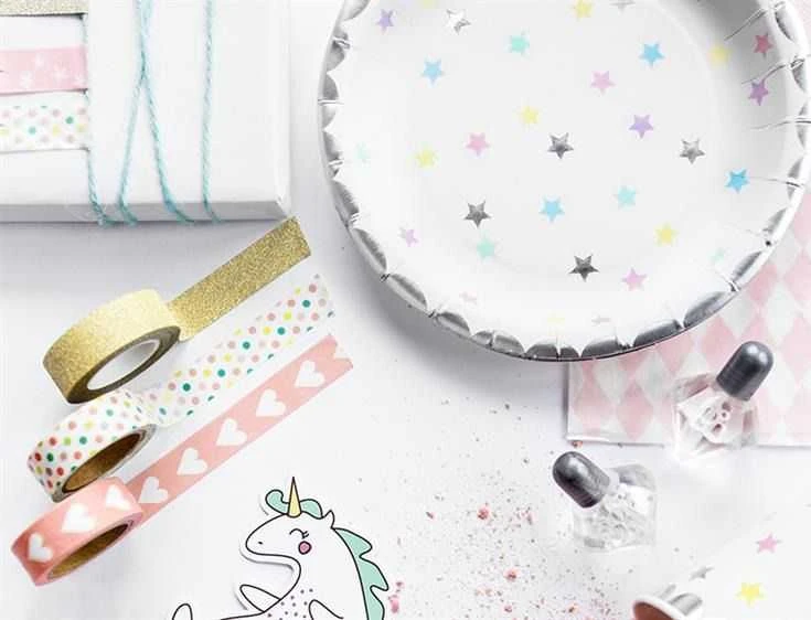 PartyDeco Dekoratyvinių lipnių juostelių rinkinys Auksas, 4vnt