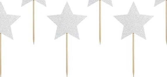 Party Deco Topper Stars, 11,5 cm, 6 vnt. universalus