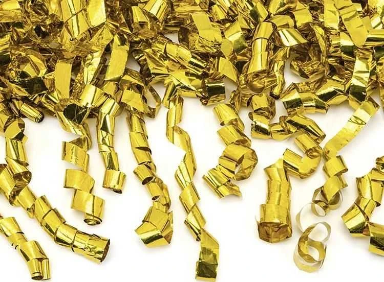 Party Deco Konfeti patranka auksinės juostelės 60cm 1 vnt