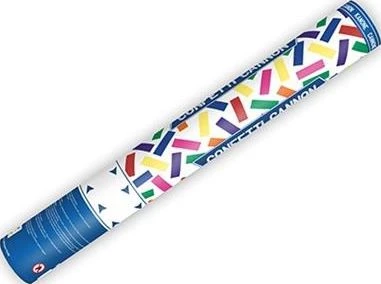 Party Deco PartyDeco Konfeti patranka „Spalvotos juostelės“ 40cm