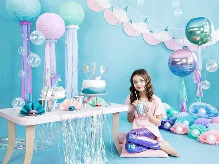 Party Deco Popierinės lėkštutės sidabrinės blizgios "Kriauklės" 6 vnt