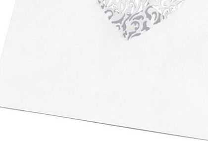 Party Deco Dekoratyvinės kortelės vakarėliui, balta su ažūrine širdele, 9x6,5 cm, 10 vnt. universalus