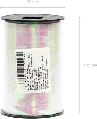 Party Deco PartyDeco Plastikinė juostelė, blizgi, 5 mm/225 m, 1 vnt
