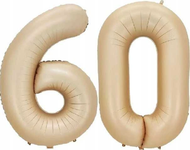 PartyDeco Balionas folinis skaičius 6 gelsvas matinis 72cm