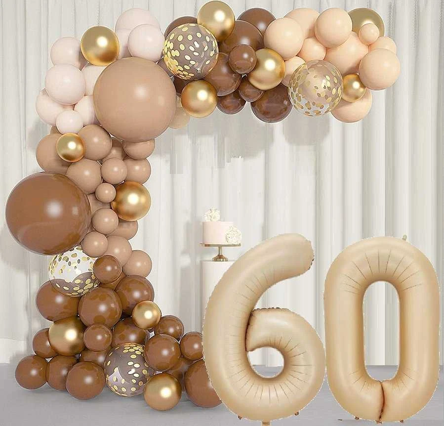PartyDeco Balionas folinis skaičius 6 gelsvas matinis 72cm