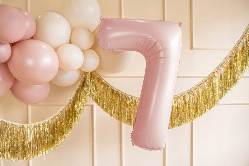 PartyDeco Balionas folinis skaičius 7 rausvas 72cm