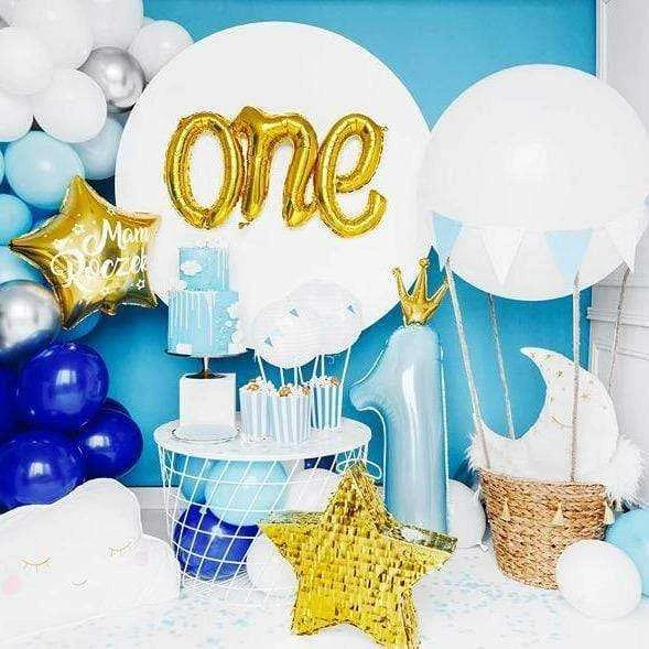 PartyDeco Folinis balionas "One" auksinis