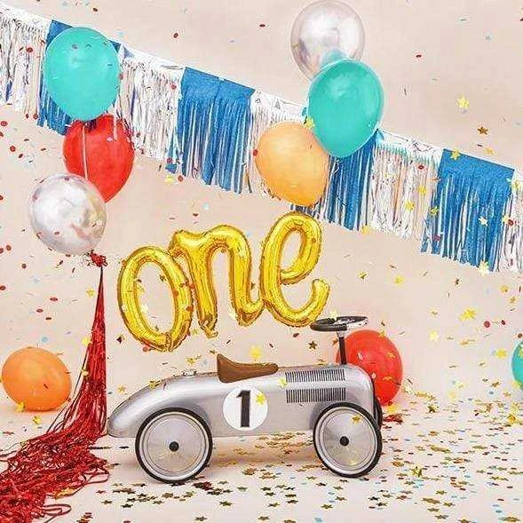PartyDeco Folinis balionas "One" auksinis