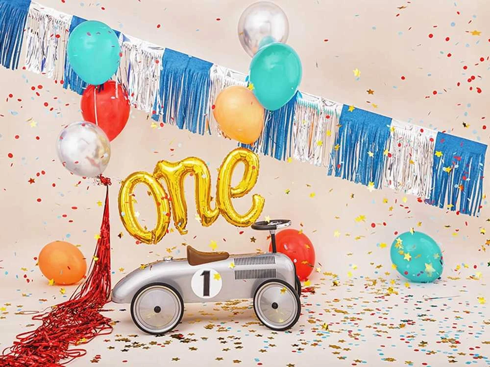 PartyDeco Folinis balionas "One" auksinis