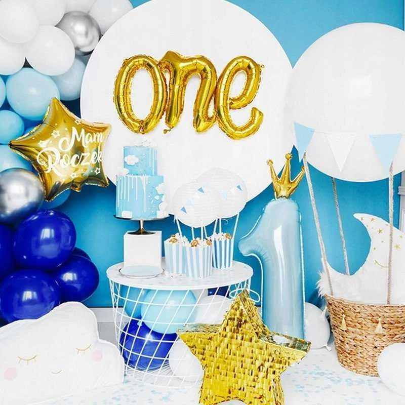 PartyDeco Folinis balionas "One" auksinis
