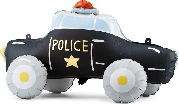 PartyDeco Pastatomas balionas Policijos mašina 90 x 41 cm