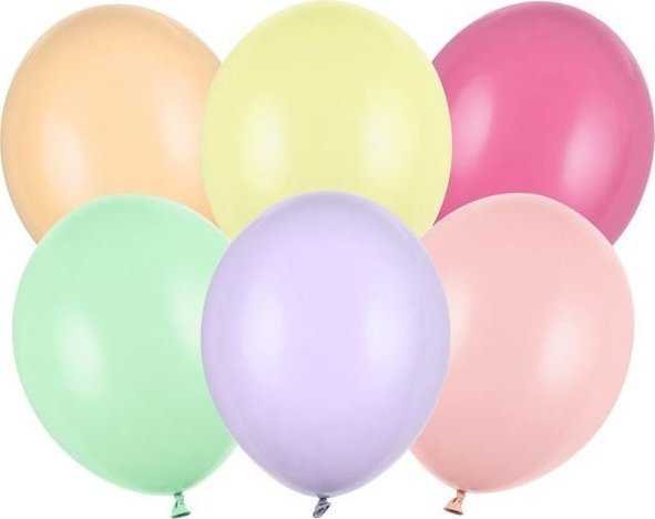 PartyDeco Pastelinių spalvų balionai 27 cm 10vnt