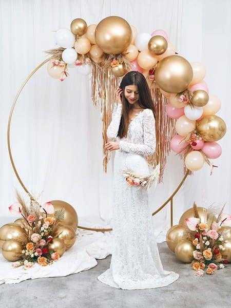 Party Deco Balon apvalus Glossy 60cm, auksinė one size