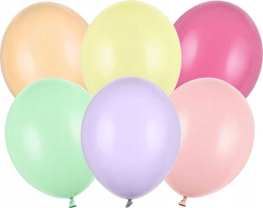 PartyDeco Helium latekso balionai, pastelinės spalvos, 100 vnt