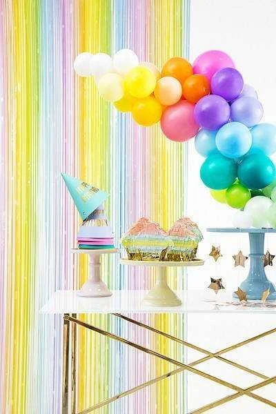 PartyDeco Folinė kutų užuolaida dekoracijoms, Spalva: Marga