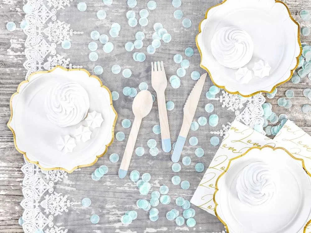Party Deco Mediniai įrankiai komplektas mėlyni 16cm po 6 vnt