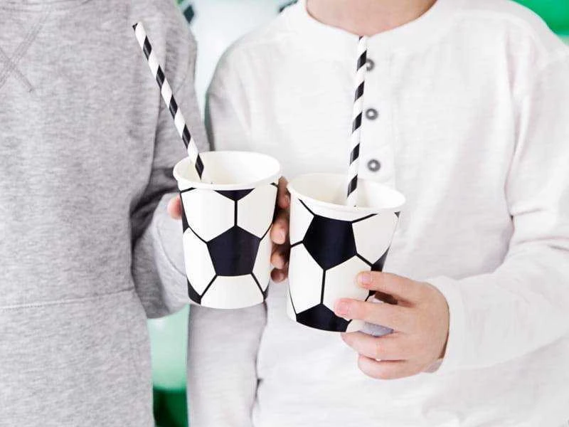 PartyDeco Vienkartiniai puodeliai "Futbolas" 220ml 6 vnt
