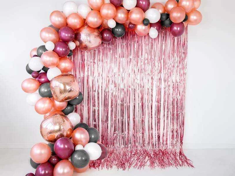 PartyDeco Folinė kutų užuolaida dekoracijoms, Spalva: Rožinio aukso