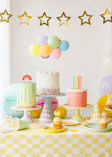PartyDeco Gimtadienio žvakutė "Vaivorykštė" marga 4.5cm