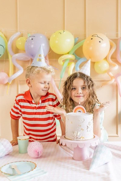 PartyDeco Gimtadienio žvakutė "Vaivorykštė" marga 4.5cm