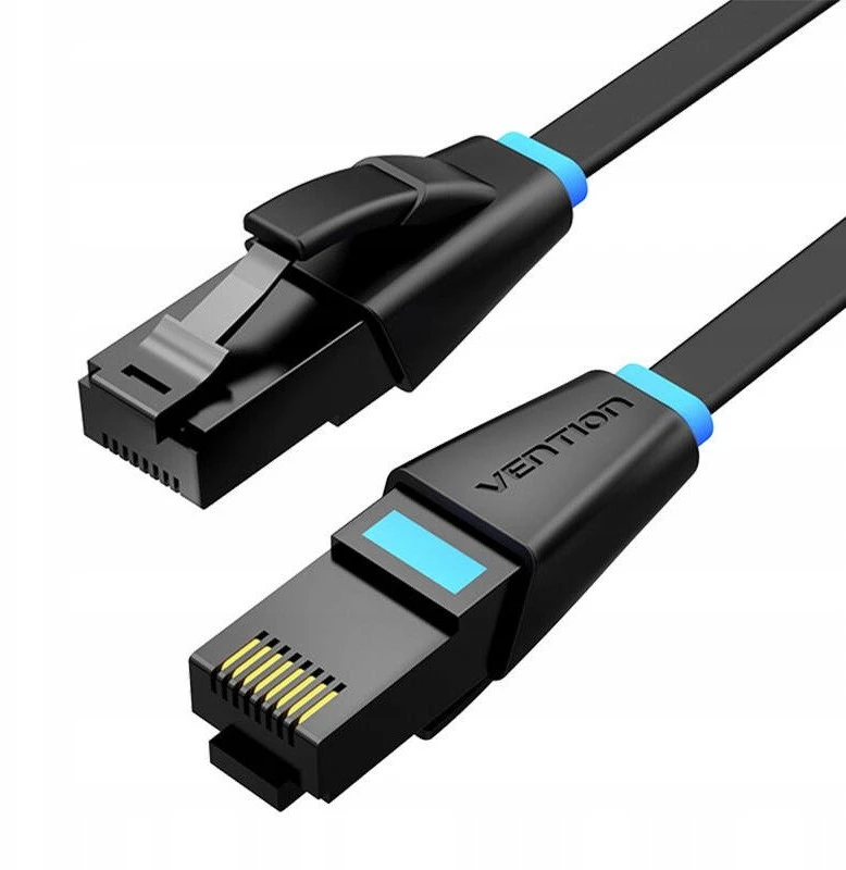 Vention Plokščias UTP 6 kategorijos tinklo kabelio ventiliacija IBJBF 1 m juodas