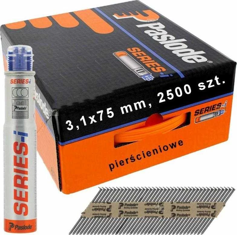 Paslode NFP vinys 3,1x75 RS, rievėtos, 2500 vnt., skirtos IM90/100