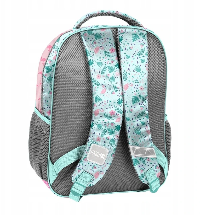 paso Backpack. žalias/pink. 28 cm x 15 cm x 38 cm